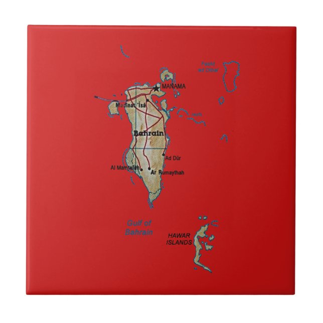 Bloco de Mapa do Bahrein (Frente)