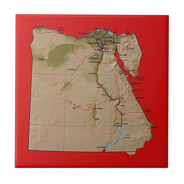 Bloco de Mapa do Egito (Frente)