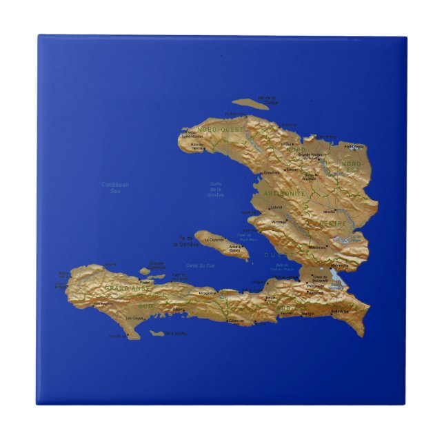 Bloco de Mapa do Haiti (Frente)