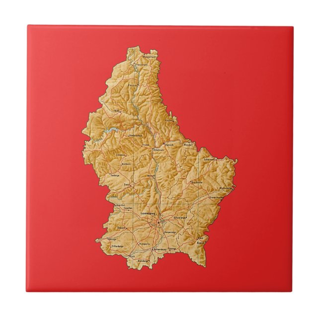 Bloco de Mapa do Luxemburgo (Frente)