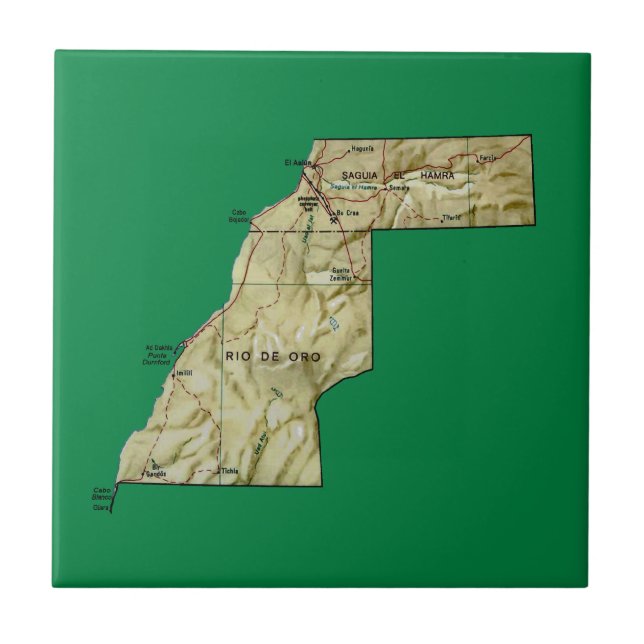 Bloco de Mapa do Saara Ocidental (Frente)