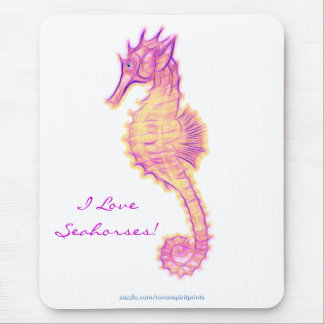 Bloco de Mousepad SEA-HORSE (Rosa e Golds)