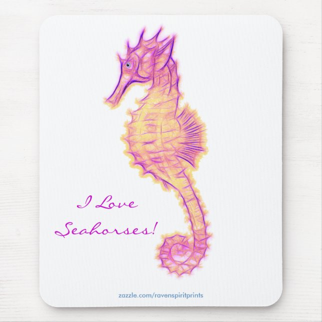 Bloco de Mousepad SEA-HORSE (Rosa e Golds) (Frente)