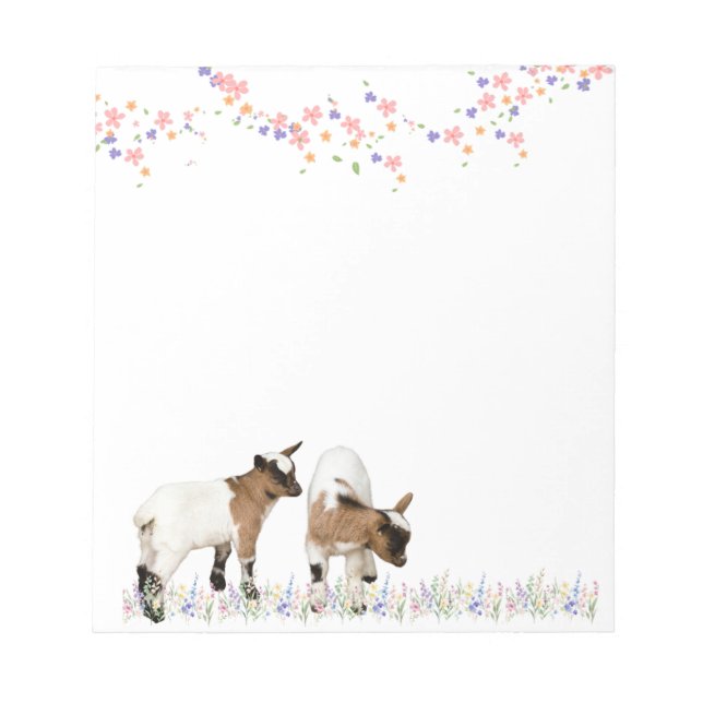 BLOCO DE NOTAS 花とかわいい子ヤギのメモ♡ (Frente)