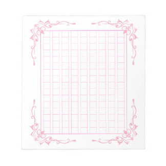 Bloco De Notas 飾り原稿用紙＜ピンク＞144字[pk02]