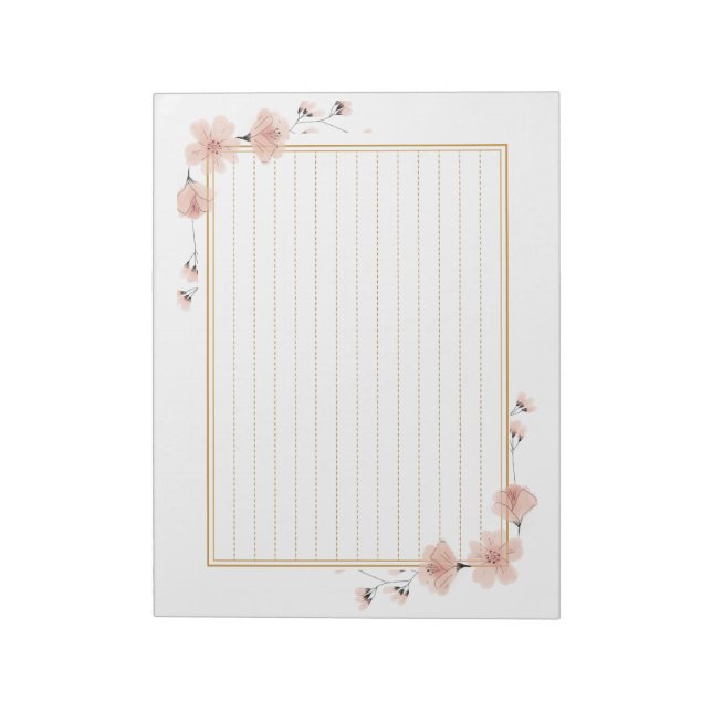 Bloco De Notas 飾り罫線用紙＜茶＞[ch20]  (Invertido)