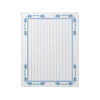 Bloco De Notas 飾り罫線用紙＜青＞[bl19]