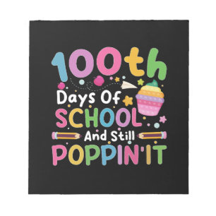 Bloco De Notas 100 Dias De Escola E Ainda Poppin' Garota 