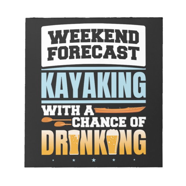 Bloco De Notas 105.Kayaking Weekend Previsão Kayaking Kayaking co (Frente)