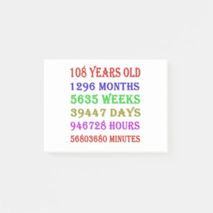Bloco De Notas 108.º Aniversário — Marcos