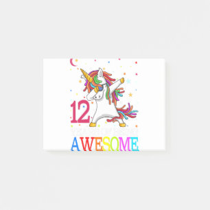 Bloco De Notas 12 Birthday Dabbing Unicorn Party Gift 12 Anos