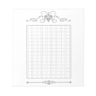 Bloco De Notas 144字：飾り原稿用紙＜灰＞[gr01] 