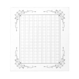 Bloco De Notas 144字：飾り原稿用紙＜灰＞[gr02] 