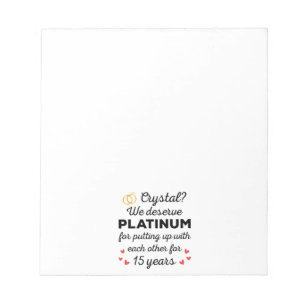 Bloco De Notas 15 Casamento I - Casal Engraçado Cristal