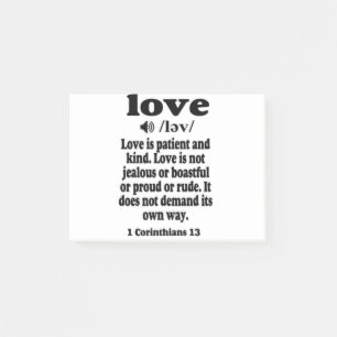 Bloco De Notas 1 Corinthians 13 O amor é paciente e gentil