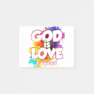 Bloco De Notas 1 João 4:16 Deus é amor, e quem quer que se apai