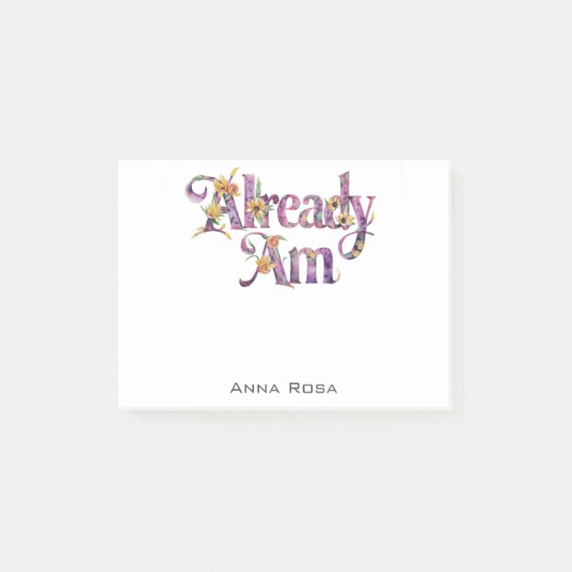 Bloco De Notas *~* 1 Manifest AP85 Floral Gratidão JÁ AM (Frente)