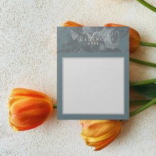 Bloco De Notas 2026 Floral Chic Tipografia Artística Azul Empresa