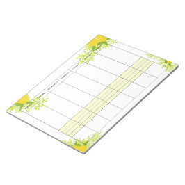 Bloco De Notas 2026 weekly planner lemon