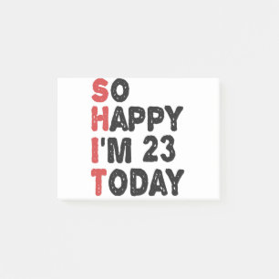 Bloco De Notas 23º aniversário Tão feliz que tenho 23 anos de