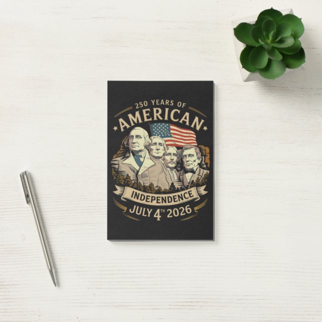 Bloco De Notas 250 Anos de Independência Americana (Escritótio)