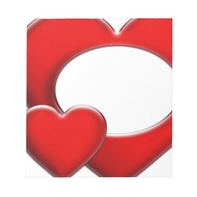 Bloco De Notas 2 Corações - quadro (Frente)