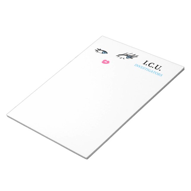 Bloco De Notas 311 Pad de Memo Azul Olhos Privados (Inclinado)