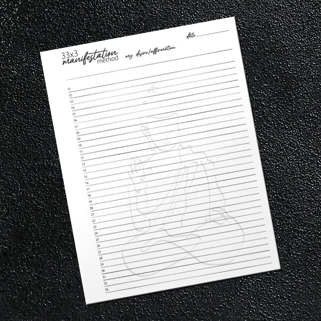 Bloco De Notas 33x3 Método de Manifestação, Lei de Atração (Criador carregado)