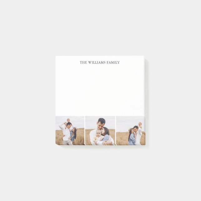 Bloco De Notas 3 Colagem de Fotos Personalizada (Frente)