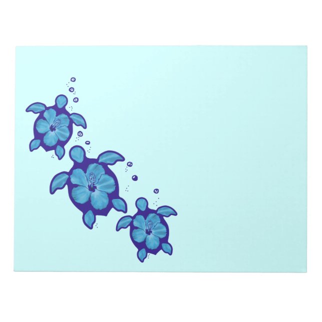 Bloco De Notas 3 Tartarugas de Honu Azul (Frente)