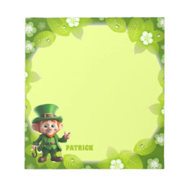 Bloco De Notas 3D Leprechaun St. Patrick's Day Personalized Kids