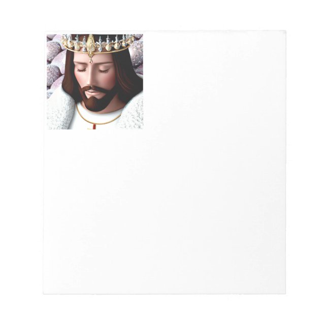 Bloco De Notas 3D Olhe Rei AI do Universo Jesus (Frente)
