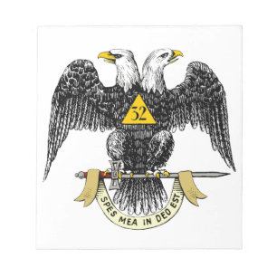 Bloco De Notas 3ò Preto escocês Eagle do rito do grau