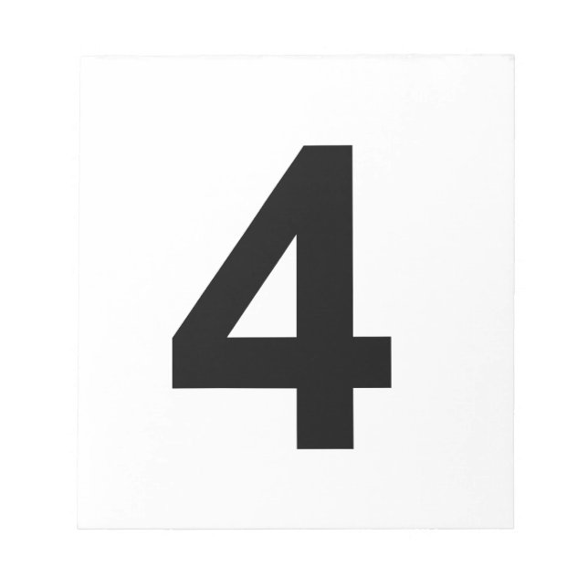 Bloco De Notas 4 - número quatro (Frente)
