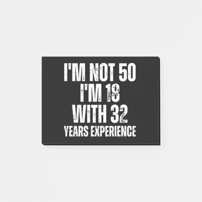 Bloco De Notas 50º Aniversário Engraçado (Frente)