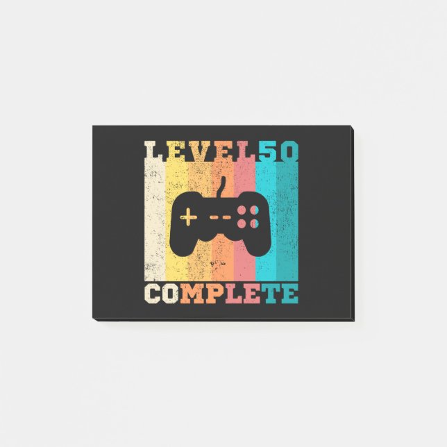 Bloco De Notas 50th Birthday/ Anniversary Level 50 Complete (Frente)