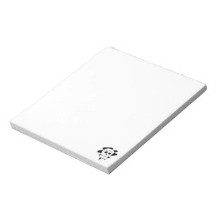 Bloco de notas 5,5" do crânio x 6" (preto)
