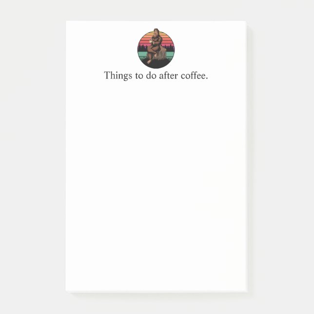 Bloco De Notas 70s - Pé Grande Retroativo e Café (Frente)