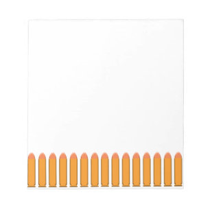 Bloco De Notas 8 BALAS no fundo preto