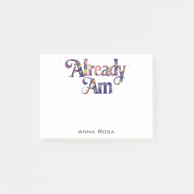 Bloco De Notas *~* 8 Gratidão Floral do Manifest AP85 JÁ AM (Frente)