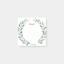 Bloco De Notas A azeitona botânica da aguarela sae monogrammed