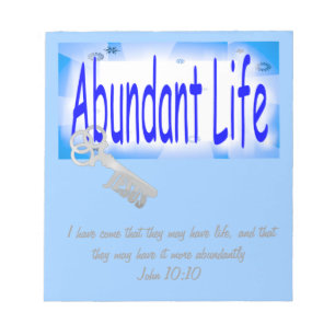 Bloco De Notas A Chave do Abundant Life v2 (John 10:10)