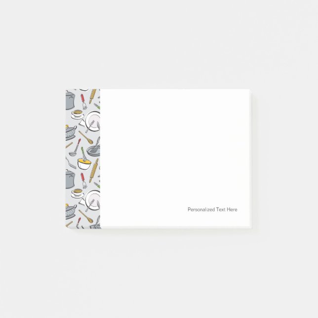 Bloco De Notas A cozinha utiliza ferramentas o teste padrão (Frente)