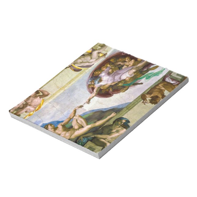 Bloco De Notas A Criação de Adão por Michelangelo (Invertido)