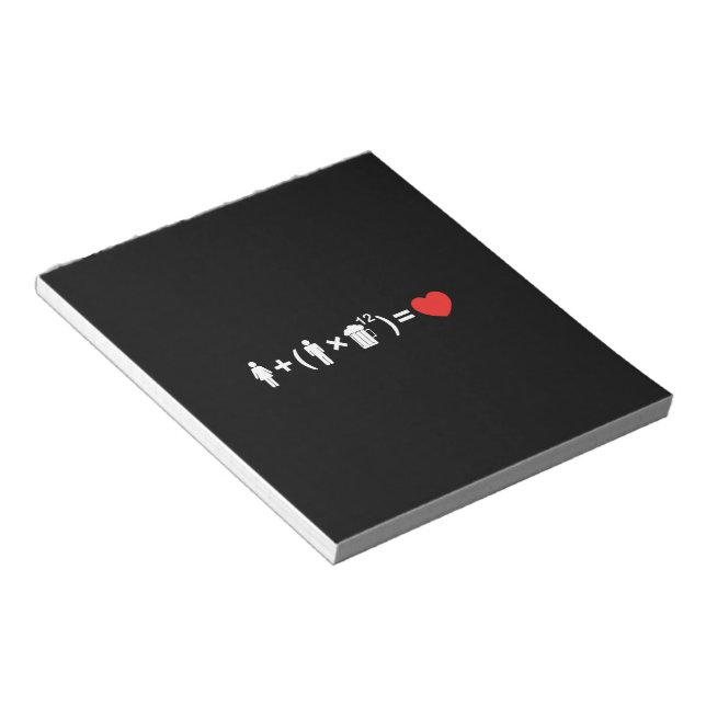 Bloco De Notas A Equação do Amor para os Homens (Inclinado)