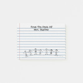 Bloco De Notas A escola bonito caçoa post-it do professor