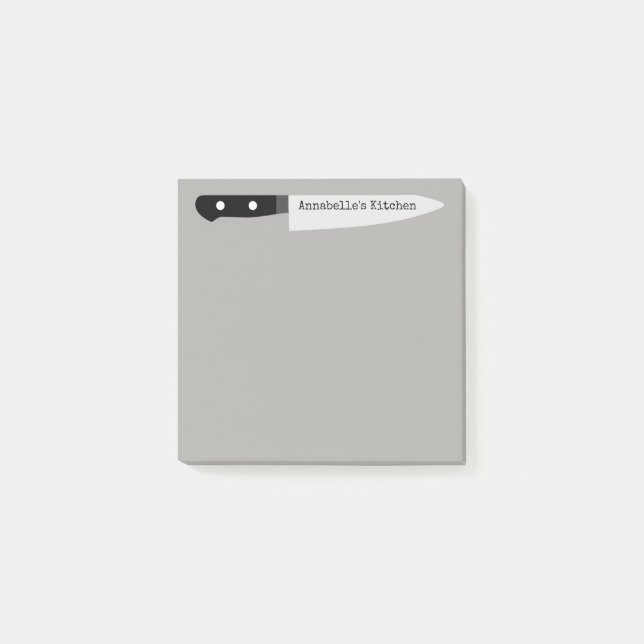 Bloco De Notas A faca de cinzeladura do cozinheiro chefe (Frente)