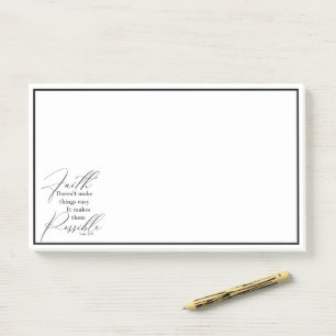 Bloco De Notas A fé torna as coisas possíveis