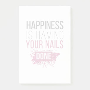 Bloco De Notas A felicidade bonito está tendo suas unhas feitas