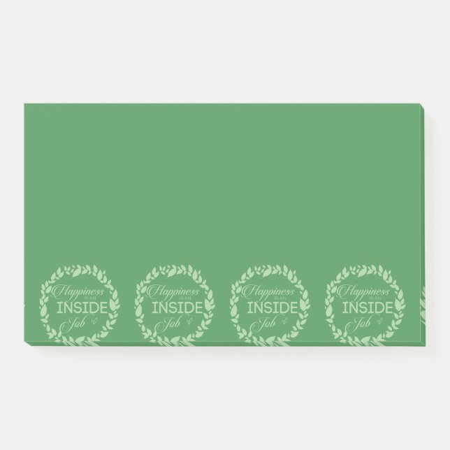 Bloco De Notas A Felicidade É Um Trabalho Dentro Poste Da Terra V (Frente)